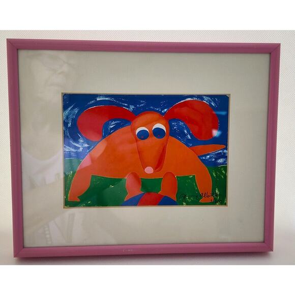 Pictures-Set of 2-Whimiscal Colorful Dogs-Numbered Prints-Local Artist-Dogs - Picture 2 of 16